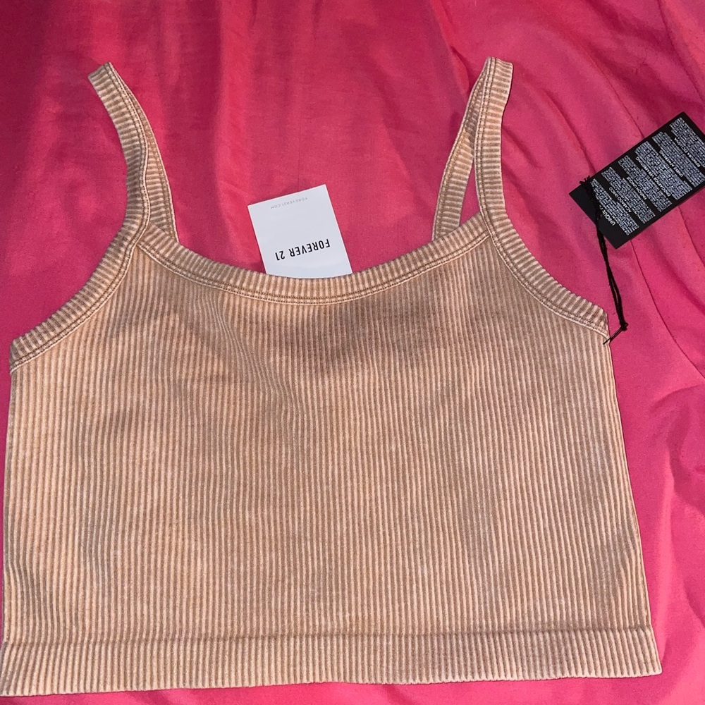 Tan Ribbed Top